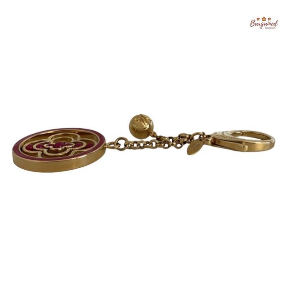 Authentic LOUIS VUITTON Goldtone Walley Fleur Bag Charm - M67128 - Picture 10 of 11